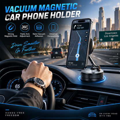 360° Vacuum Magnetic Phone Mount – Adjustable Phone Holder for Car, Desk & Home（副本）
