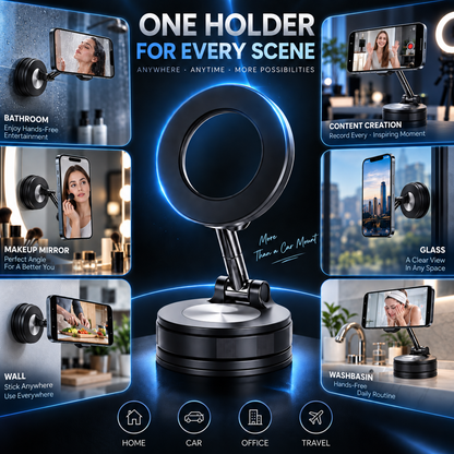 360° Vacuum Magnetic Phone Mount – Adjustable Phone Holder for Car, Desk & Home（副本）