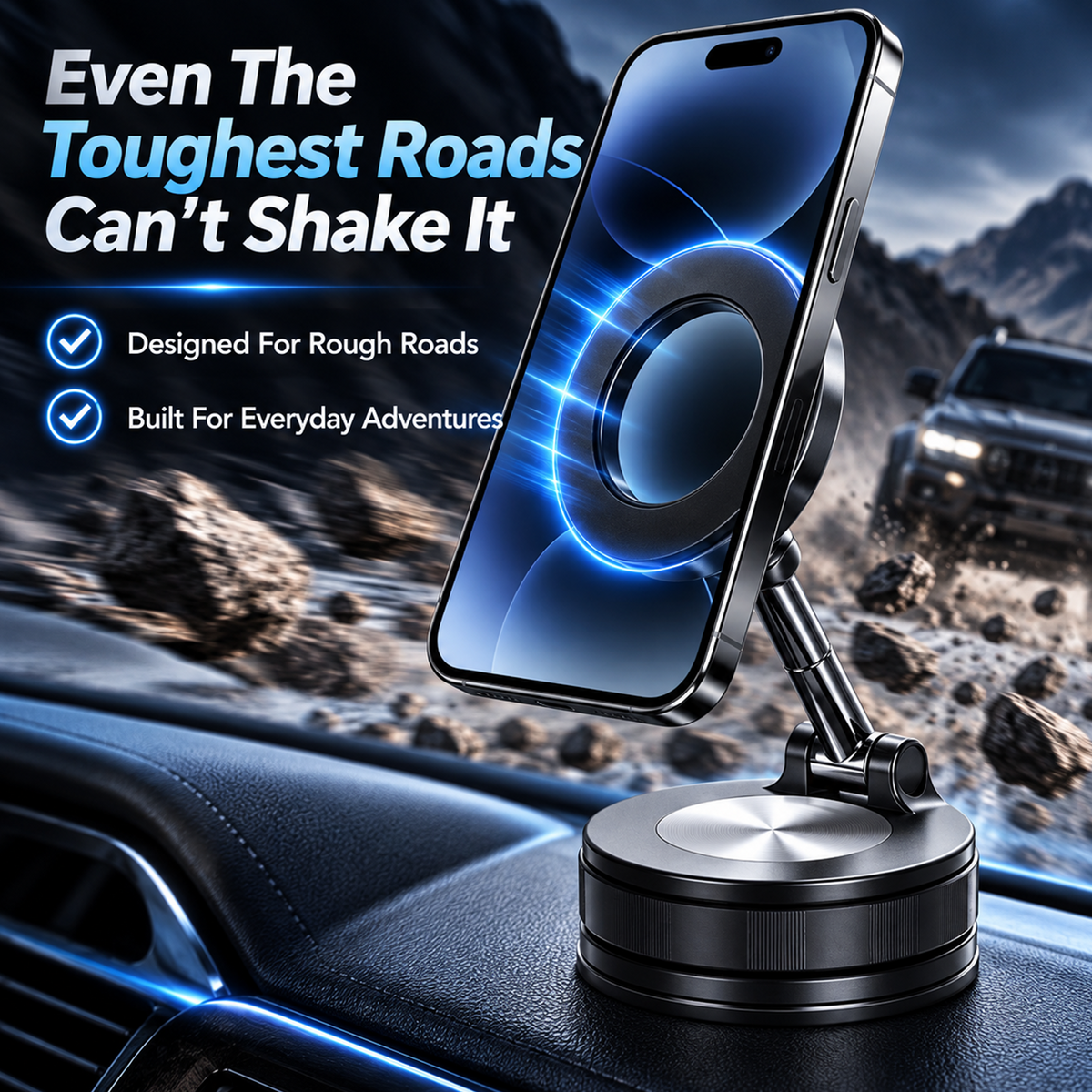 360° Vacuum Magnetic Phone Mount – Adjustable Phone Holder for Car, Desk & Home（副本）