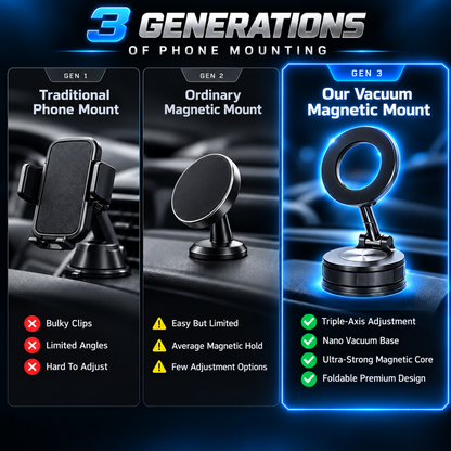 360° Vacuum Magnetic Phone Mount – Adjustable Phone Holder for Car, Desk & Home（副本）